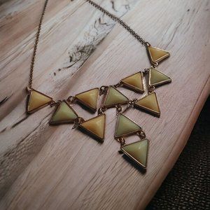 Waterfall Triangle Necklace Art Deco Vintage Jewelry 17 to 20 In Length Acrylic